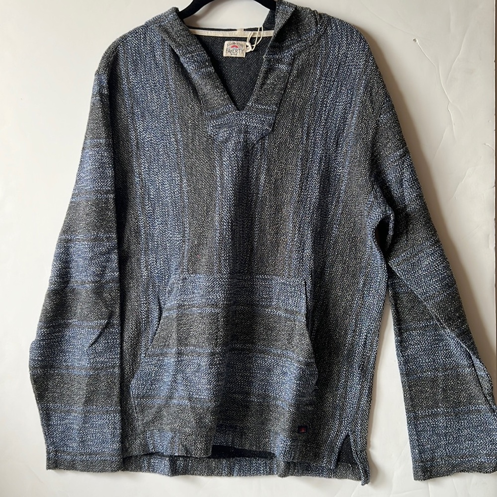 Faherty Terry Baba Loncho Men’s Size M Midnight Blue